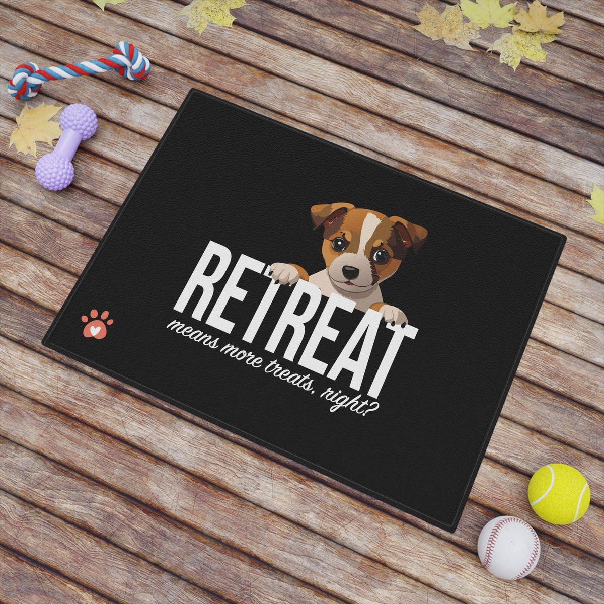 Puppy ReTreat Pet Feeding Mat, 24" x 18" - The Pleasant Workshop