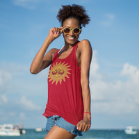 Load image into Gallery viewer, Summer Vibes Racerback Tank - Breezy Cotton Adult Summer Shirt - The Pleasant Workshop

